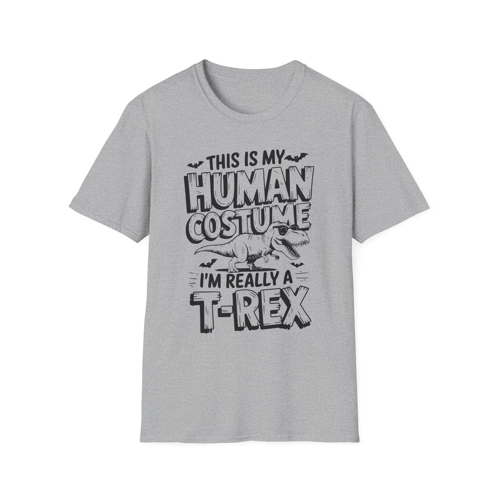Human Costume I'm Really A T-Rex Grunge T-Shirt – Halloween Tee - Image 8