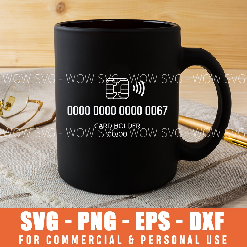 Card Holder SVG – Fake Credit Card Design – mockup 4