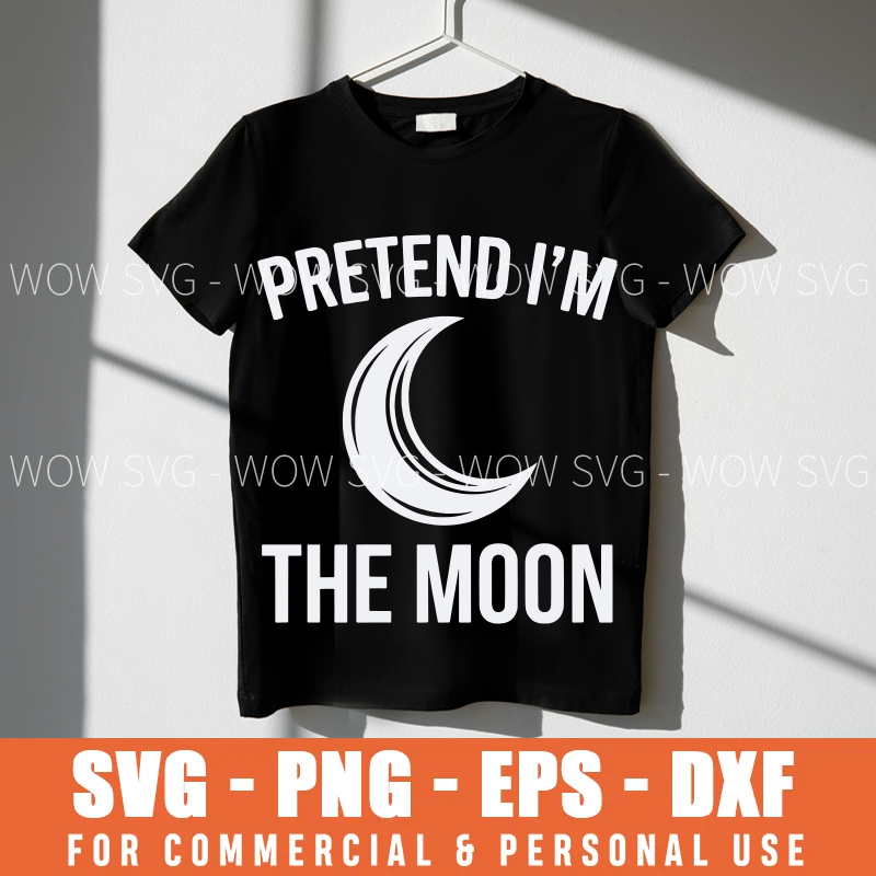 Pretend I'm The Moon SVG – Lazy Halloween Costume – mockup 3
