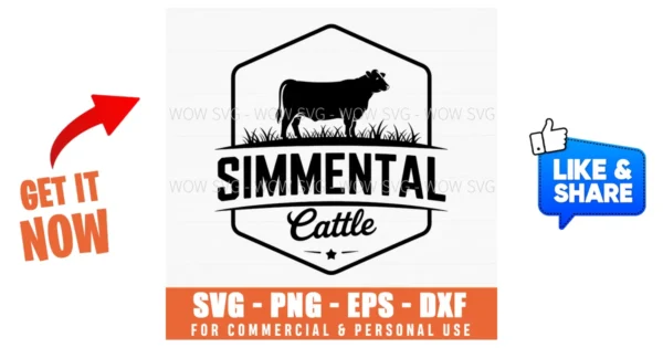 Cow Farmer - Simmental Cattle Svg Png - Wow SVG